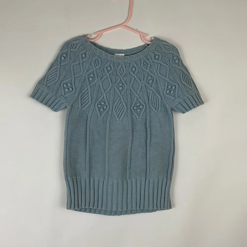 GYMBOREE Kid’s shortsleeve sweater baby blue size 7 (fits like a 4T or 5…